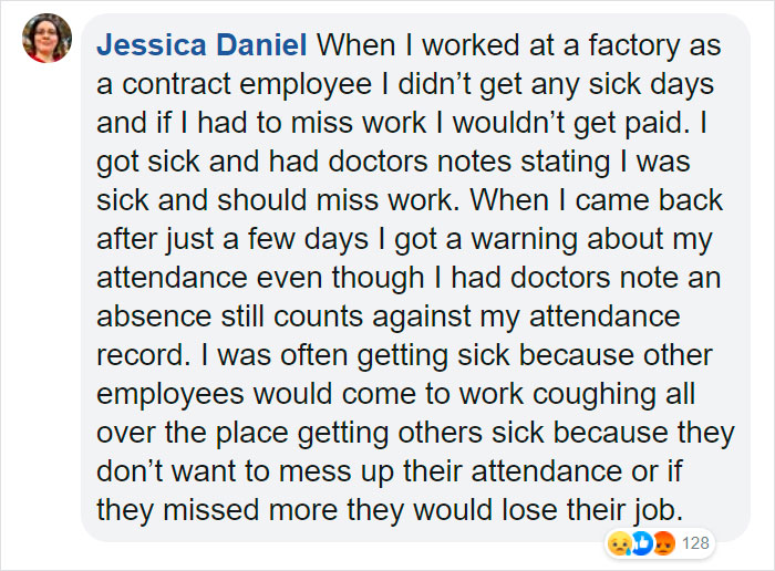 People Are Pointing Out That The Lack Of Sick Days For US Employees Could Make The Spread Of Coronavirus Accelerate People Are Pointing Out That The Lack Of Sick Days For US Employees Could Make The Spread Of Coronavirus Accelerate