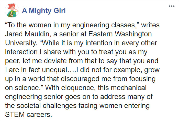 Male Engineering Student Calmly Explains Why Female Classmates Aren't His Equals Male Engineering Student Calmly Explains Why Female Classmates Aren't His Equals
