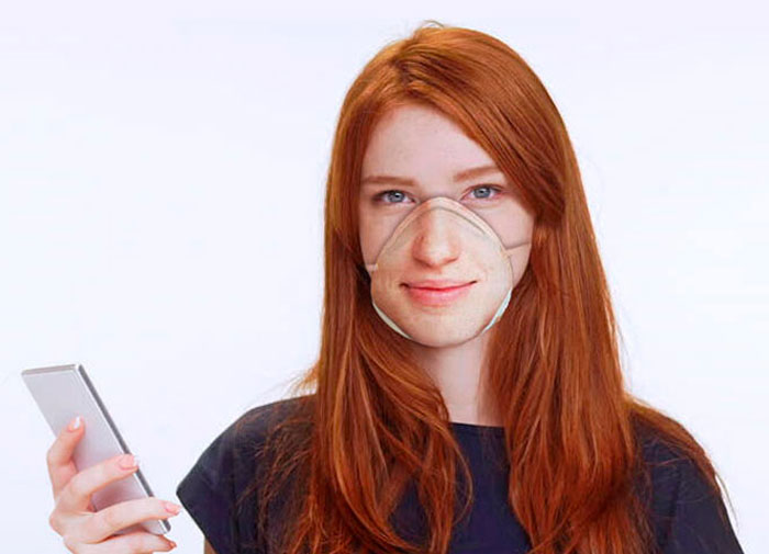 This Woman Creates Dystopian Face Masks That May Work With Face ID During Viral Epidemics