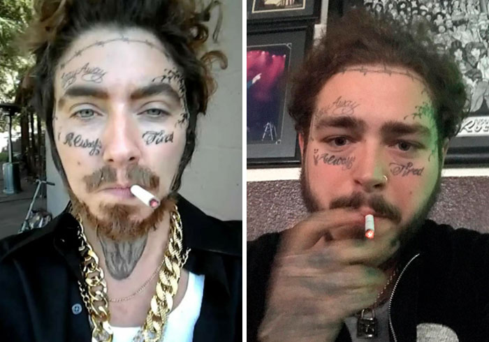 This 40-Year-Old Mom Pranks Kids By Dressing Up As Post Malone Making Everyone Think She's Their Dad