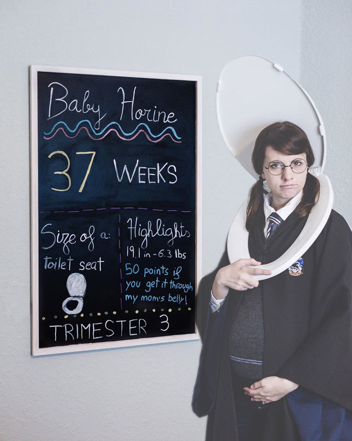 Woman Dresses Up As Different Pop Culture Characters To Celebrate Each Week Of Her Pregnancy