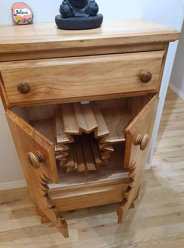 This Retired Cabinet Maker Goes Viral For Making Broken And Weird Furniture That Belongs In Disney Movies This Retired Cabinet Maker Goes Viral For Making Broken And Weird Furniture That Belongs In Disney Movies