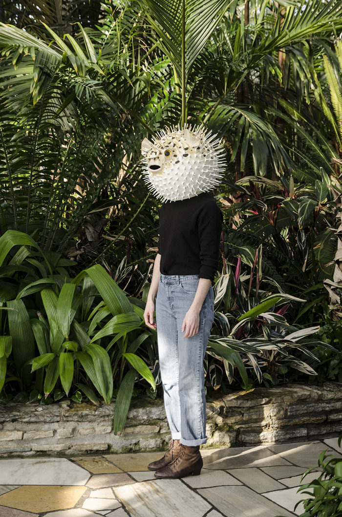 Artist Creates Realistic Animal Masks And Poses With Them In Ordinary Urban Areas