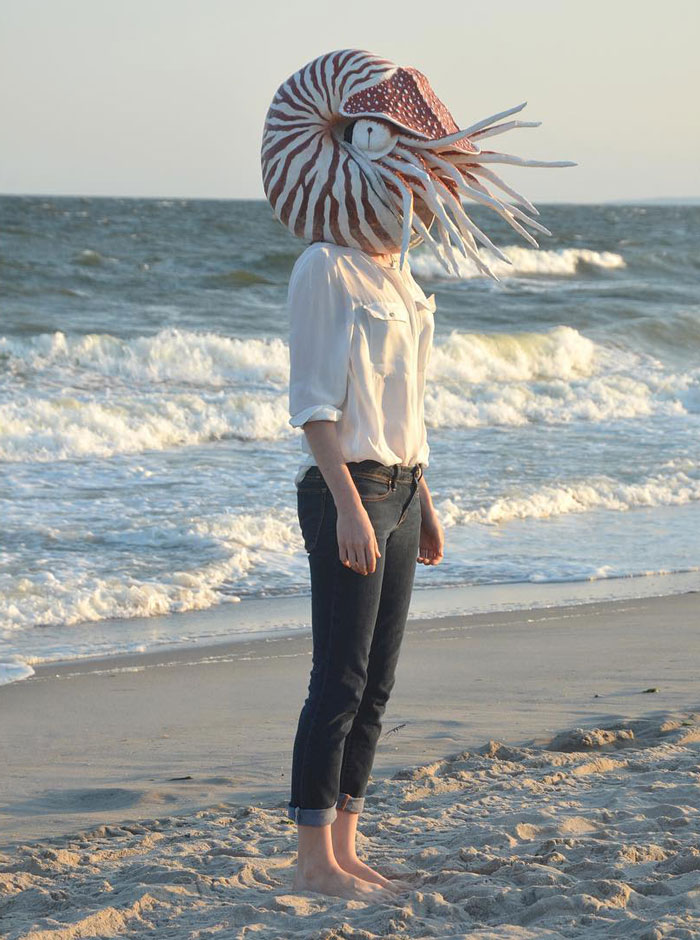 Artist Creates Realistic Animal Masks And Poses With Them In Ordinary Urban Areas