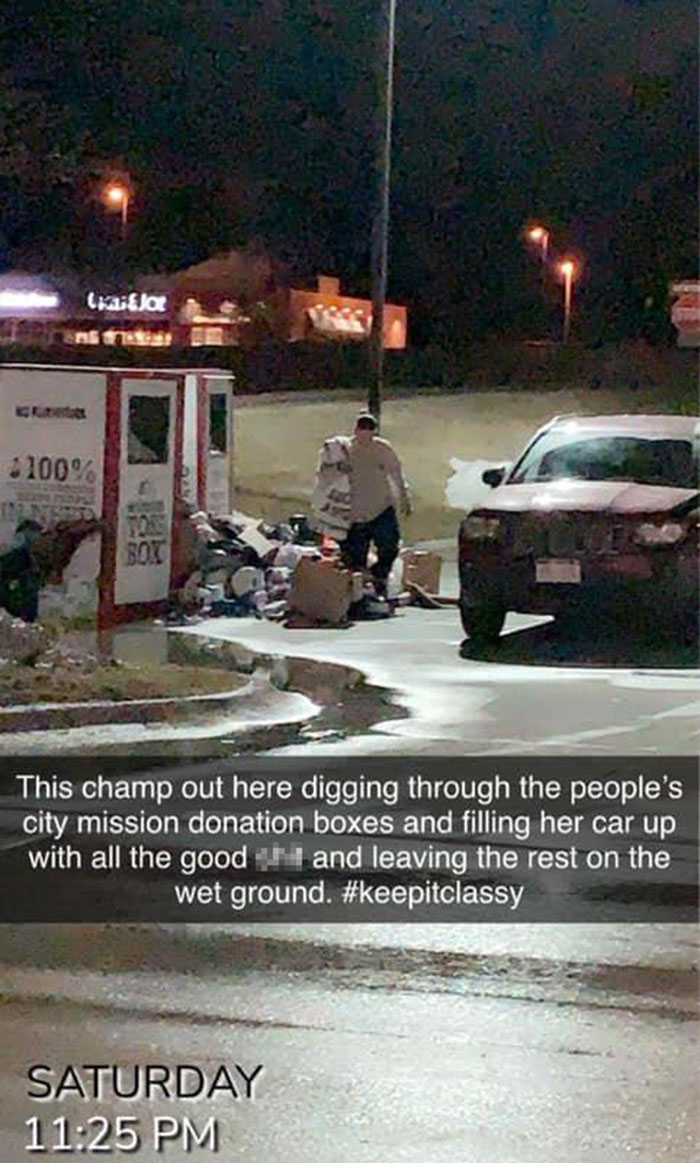 Ransacking Donations For The City’s Homeless