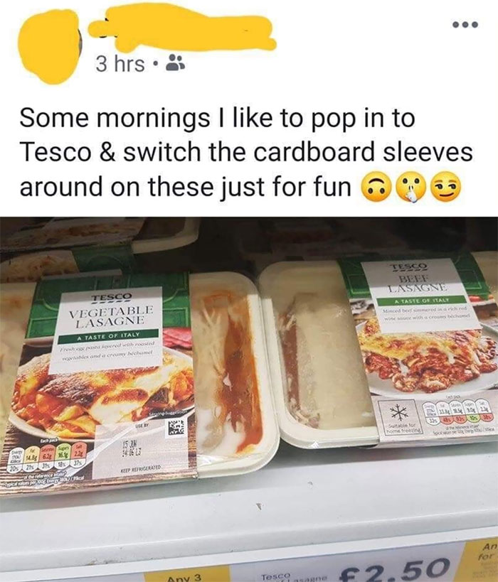 Swapping Labels On Food So Vegetarians Unexpectedly Eat Meat