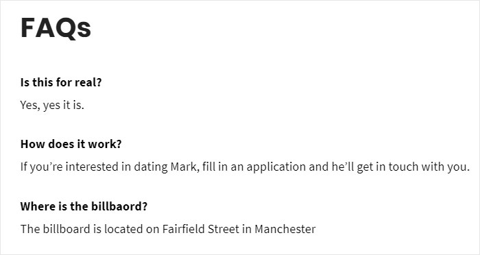 Single 30-Year-Old Man Buys A Billboard Asking Women To Date Him And The Website It Leads To Is Hilarious Single 30-Year-Old Man Buys A Billboard Asking Women To Date Him And The Website It Leads To Is Hilarious