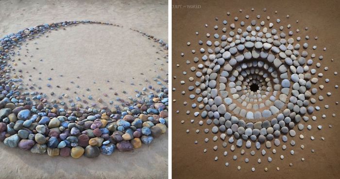 Artist Arranges Stones In Stunning Patterns On The Beach, Finds It Very Therapeutic (30 Pics)