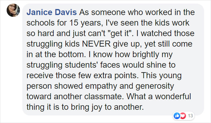 This Teacher Was Surprised By A Straight A+ Student Who Asked To Give His 5 Bonus Points To Any Peer With The Lowest Test Score This Teacher Was Surprised By A Straight A+ Student Who Asked To Give His 5 Bonus Points To Any Peer With The Lowest Test Score