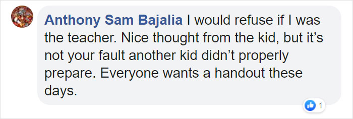 This Teacher Was Surprised By A Straight A+ Student Who Asked To Give His 5 Bonus Points To Any Peer With The Lowest Test Score
