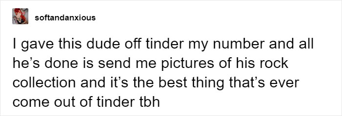 Woman Gives Her Number To A Guy On Tinder, Gets Pleasantly Surprised When He Starts Sending Her Photos Of His Rocks