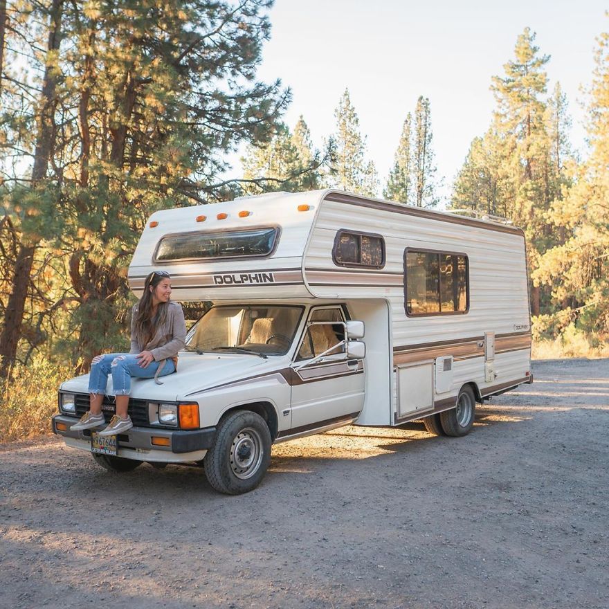While Everyone Has Sprinter Fever, She Is Out There Making The Best Of A Vintage Van While Everyone Has Sprinter Fever, She Is Out There Making The Best Of A Vintage Van