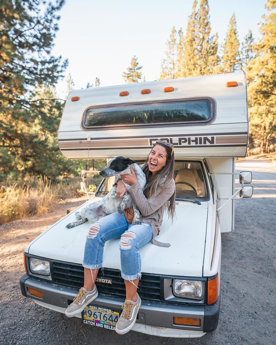 While Everyone Has Sprinter Fever, She Is Out There Making The Best Of A Vintage Van While Everyone Has Sprinter Fever, She Is Out There Making The Best Of A Vintage Van