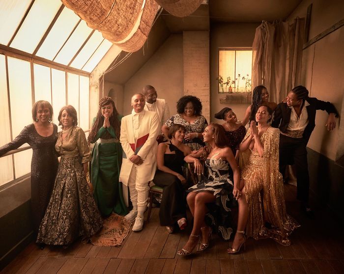 From Left To Right: Anita Hill, Maxine Waters, Ava Duvernay, Dwayne Wade, Lena Waithe, Rashida Jones, Shonda Rhimes, Janet Mock, Janizca Bravo, Tracee Ellis Ross, Gabrielle Union, Jeremy O. Harris