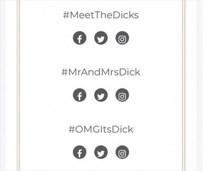 Guy Named Dick Tries Creating A Wedding Hashtag For Him And Fiancee, Gets Ridiculously Inappropriate Results