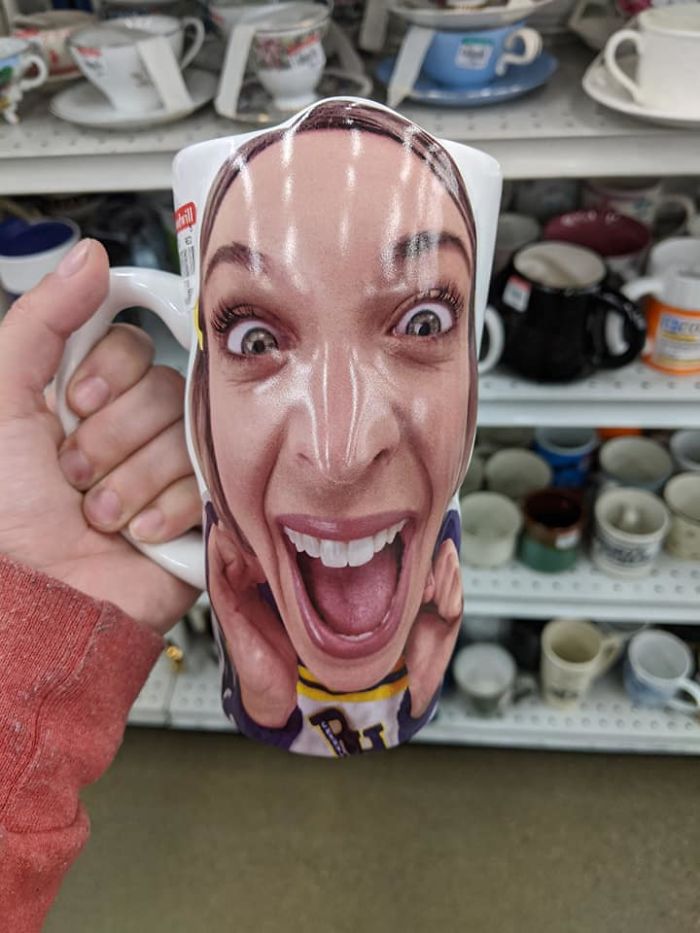 Anxiety Mug Found At Goodwill. It Definitely Stayed There