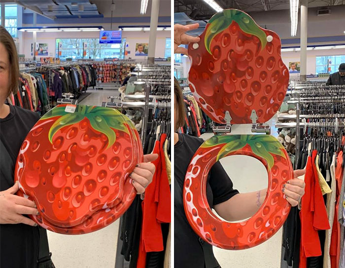 Strawberry Toilet Seat I Found At Goodwill In Portland, Oregon