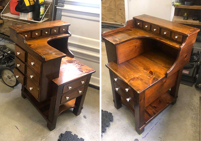 Picked Up At Goodwill In Yorktown, Va. Help Me Solve This: What Am I? Am I A Table? A Chair? A Desk?