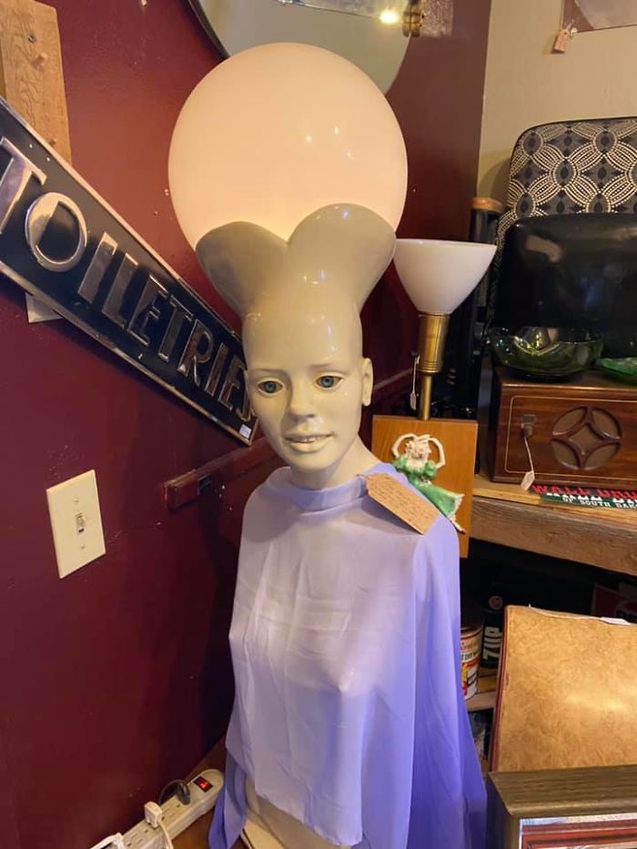 Found At The Creamery Antique Mall In Stevensville, Montana. Out Of Our Budget To Take Home And Reminded Me Too Much Of The Aliens In Mars Attacks!