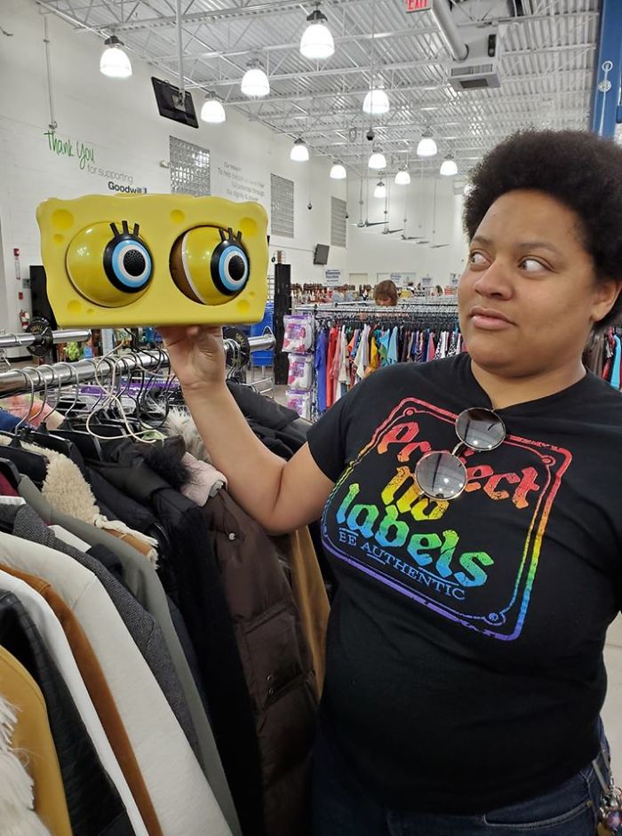 When I Googled It, Its Called "Spongebob Eyeball Speakers". 5 Bucks At The Goodwill In Lutz Fl. Did Not Come Home With Me, Because I Like Not Having Something Stare Into My Soul Like This