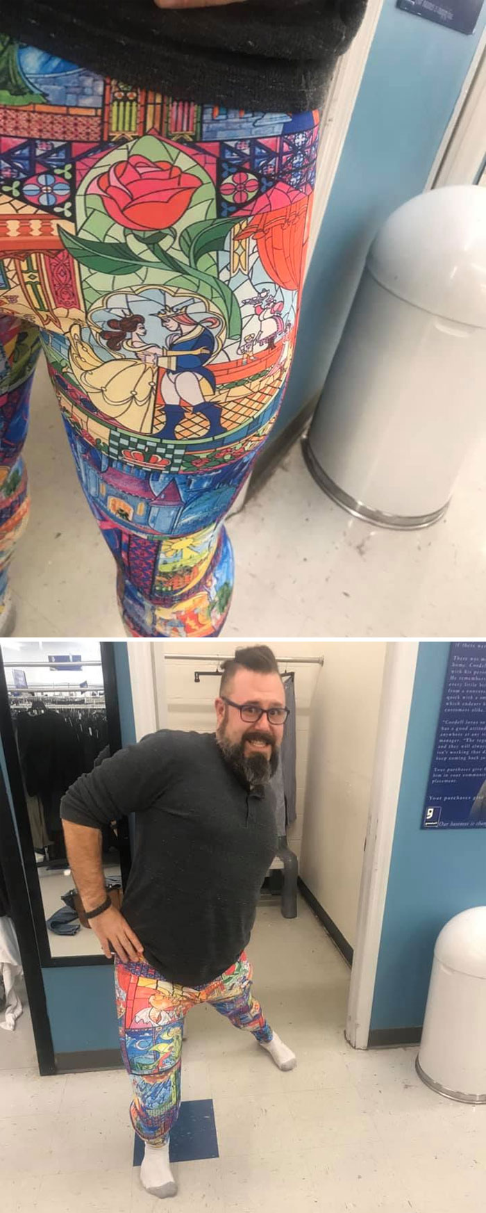 Item: Beauty And The Beast Leggings Where: Good Will, Franklin Tn Purchased?: Hell Yeah. Papa Needed Some New Pajama Pants To Embarrass The Whole Neighborhood. Cost: $2.49