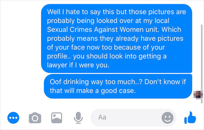 Man Sends This Woman An Unsolicited Pic, She Responds By Saying An App Sent It To The Police Man Sends This Woman An Unsolicited Pic, She Responds By Saying An App Sent It To The Police