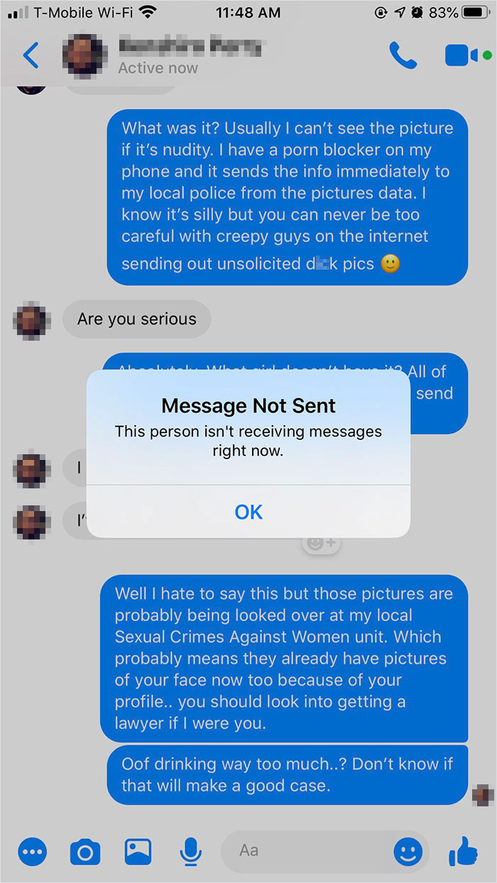 Woman shares her perfect response to receiving unsolicited dick pics