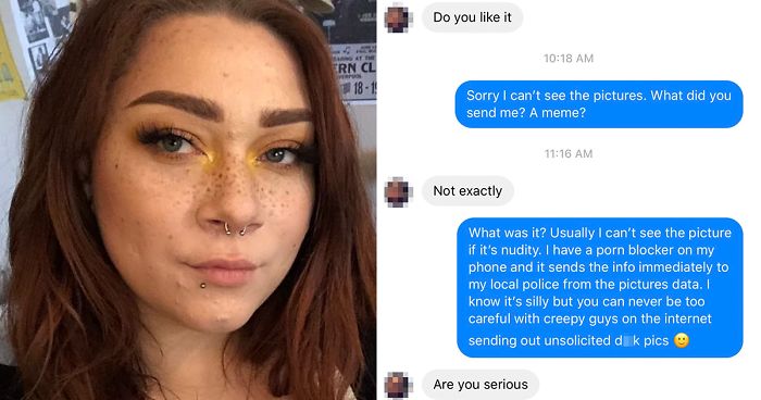 Man Sends This Woman An Unsolicited Pic, She Responds By Saying An App Sent It To The Police
