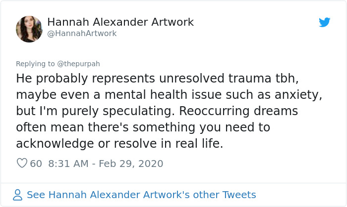 Woman Draws A Creepy Character That Keeps Appearing In Her Nightmares