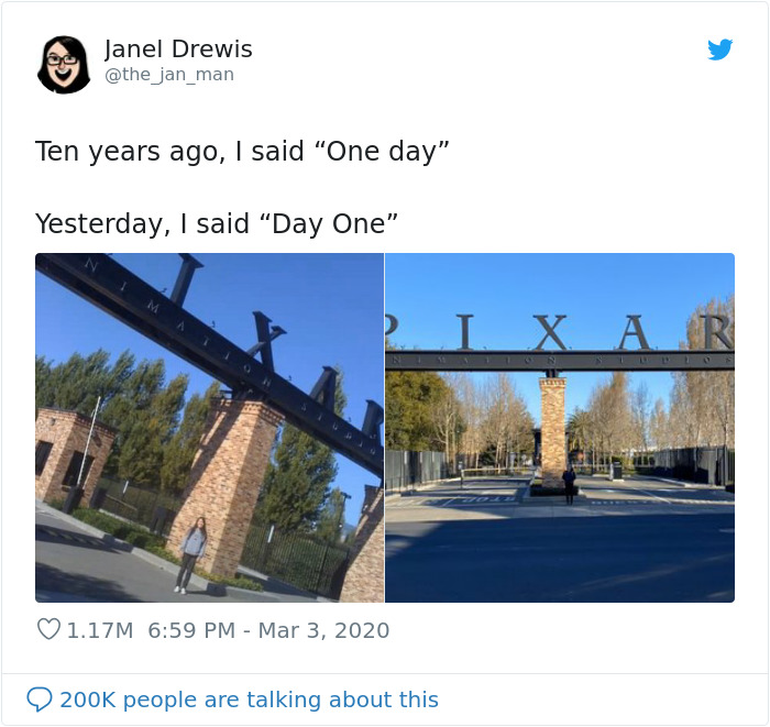 After A Decade Of Hard Work, Woman Lands Her Dream Job At Pixar And Goes Viral On Twitter