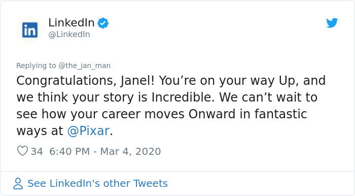 After A Decade Of Hard Work, Woman Lands Her Dream Job At Pixar And Goes Viral On Twitter