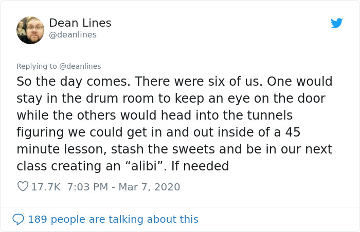 Six 14 Y.O. Students Accidentally Discovered Secret Tunnels, Spent 3 Weeks Planning A Candy Heist Before Chaos Ensued Six 14 Y.O. Students Accidentally Discovered Secret Tunnels, Spent 3 Weeks Planning A Candy Heist Before Chaos Ensued