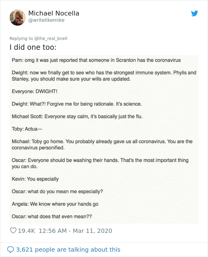 Fans Write A Hilarious Coronavirus-Inspired &lsquo;The Office&rsquo; Episode