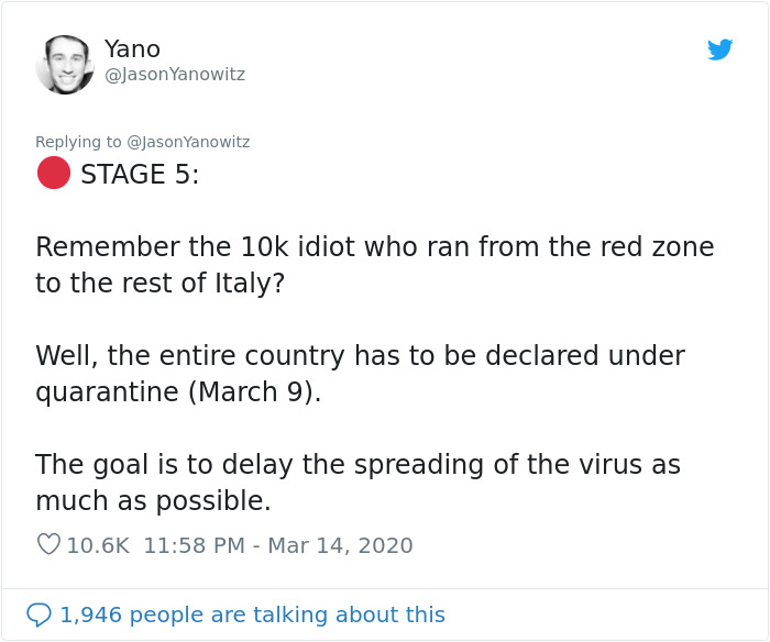“To The Rest Of The World, You Have No Idea What’s Coming”: Man Lists 6 Stages Italy Has Gone Through “To The Rest Of The World, You Have No Idea What’s Coming”: Man Lists 6 Stages Italy Has Gone Through