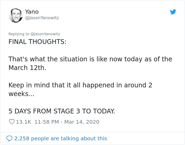 “To The Rest Of The World, You Have No Idea What’s Coming”: Man Lists 6 Stages Italy Has Gone Through “To The Rest Of The World, You Have No Idea What’s Coming”: Man Lists 6 Stages Italy Has Gone Through