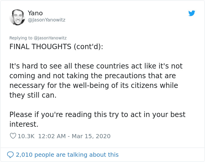 “To The Rest Of The World, You Have No Idea What’s Coming”: Man Lists 6 Stages Italy Has Gone Through “To The Rest Of The World, You Have No Idea What’s Coming”: Man Lists 6 Stages Italy Has Gone Through