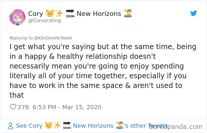 Woman Offers Advice To People Who Are Staying At Home With Their Spouse During The Coronavirus Quarantine