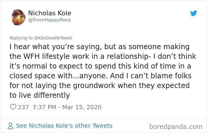 Woman Offers Advice To People Who Are Staying At Home With Their Spouse During The Coronavirus Quarantine