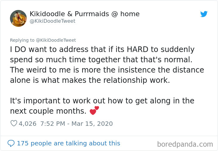 Woman Offers Advice To People Who Are Staying At Home With Their Spouse During The Coronavirus Quarantine