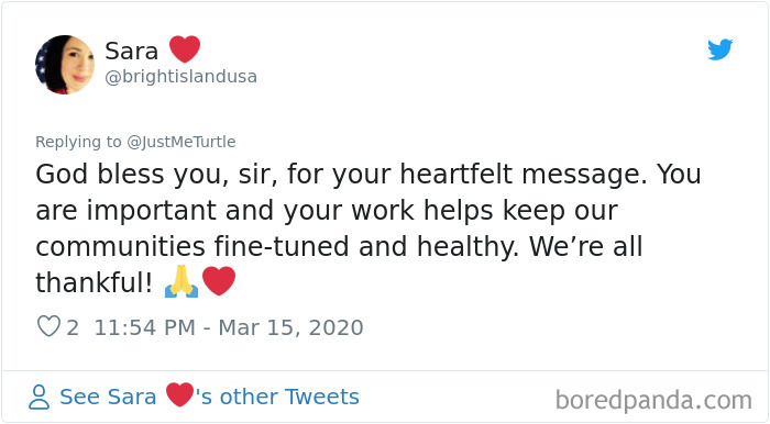 Garbageman Takes To Twitter To Reassure People Amidst The Coronavirus Crisis And His Message Is Heartwarming