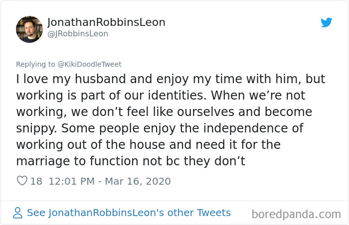 Woman Offers Advice To People Who Are Staying At Home With Their Spouse During The Coronavirus Quarantine