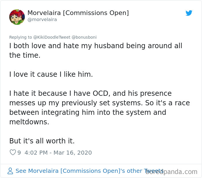 Woman Offers Advice To People Who Are Staying At Home With Their Spouse During The Coronavirus Quarantine