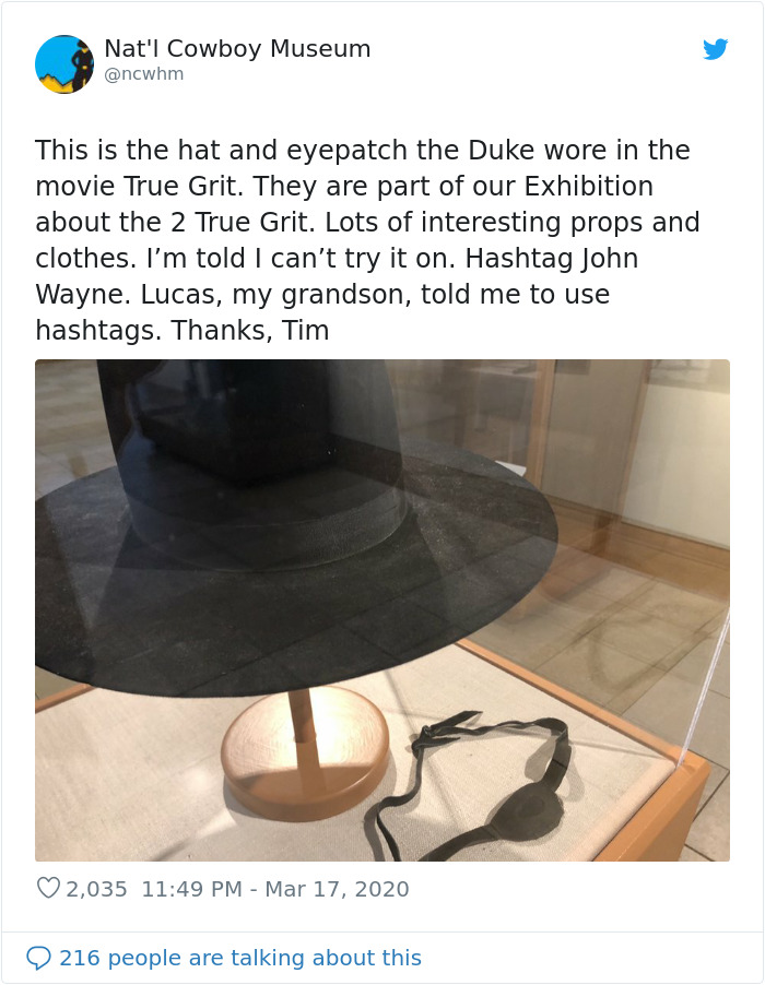 Cowboy Museum Puts Their Head Of Security In Charge Of Their Twitter, And His Tweets Are Hilariously Wholesome Cowboy Museum Puts Their Head Of Security In Charge Of Their Twitter, And His Tweets Are Hilariously Wholesome