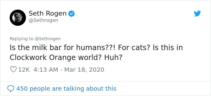 Seth Rogen Decides To Watch "Cats" While In Quarantine, Gets High, And Writes A Review