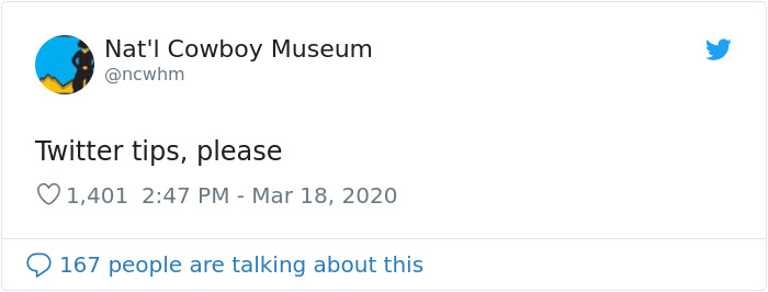 Cowboy Museum Puts Their Head Of Security In Charge Of Their Twitter, And His Tweets Are Hilariously Wholesome Cowboy Museum Puts Their Head Of Security In Charge Of Their Twitter, And His Tweets Are Hilariously Wholesome