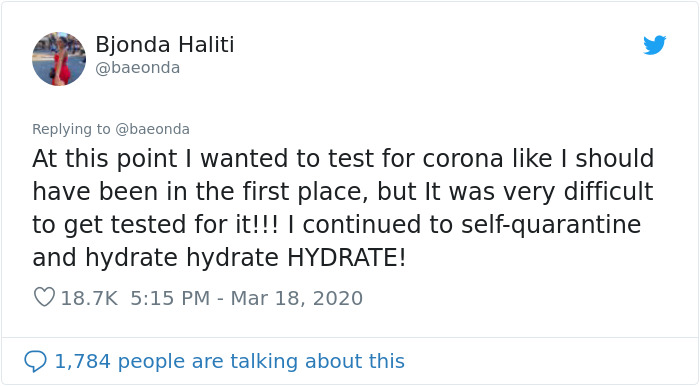 22-Year-Old Girl Who Tested Positive For Coronavirus Shares What It Was Like Fighting The Disease 22-Year-Old Girl Who Tested Positive For Coronavirus Shares What It Was Like Fighting The Disease