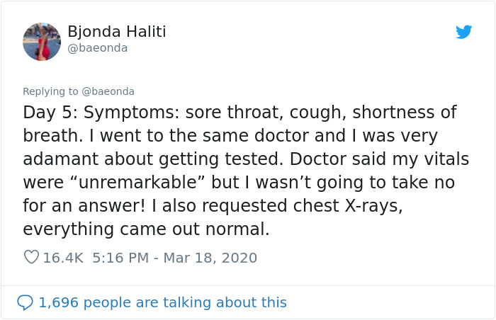 22-Year-Old Girl Who Tested Positive For Coronavirus Shares What It Was Like Fighting The Disease