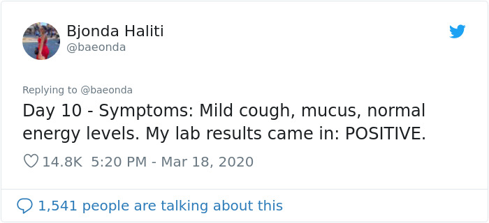 22-Year-Old Girl Who Tested Positive For Coronavirus Shares What It Was Like Fighting The Disease