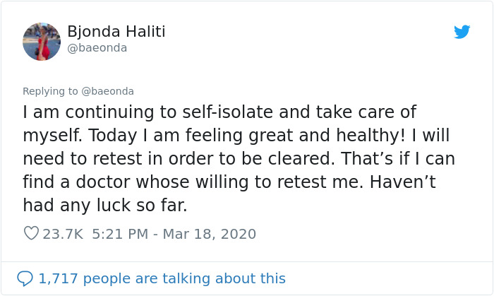 22-Year-Old Girl Who Tested Positive For Coronavirus Shares What It Was Like Fighting The Disease 22-Year-Old Girl Who Tested Positive For Coronavirus Shares What It Was Like Fighting The Disease