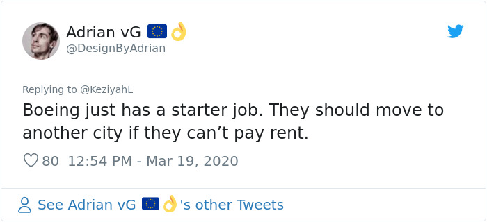 Woman Responds To Companies Failing Because Of Coronavirus By Saying The Same Things Poor People Hear Woman Responds To Companies Failing Because Of Coronavirus By Saying The Same Things Poor People Hear